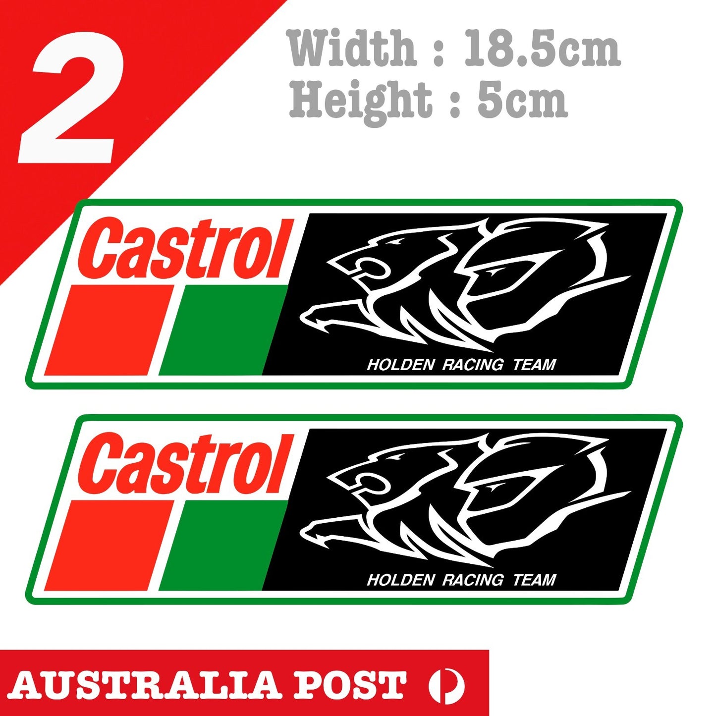 CASTROL Oil GTX HOLDEN Racing Team, Castrol Oil Logo   Vinyl  Sticker