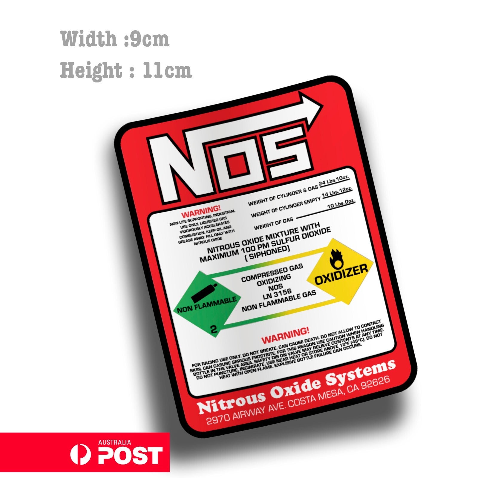 NOS WARNING! FAST BOOST SPEED RACING drifting JDM   Laptop , Car  Decal Sticker 