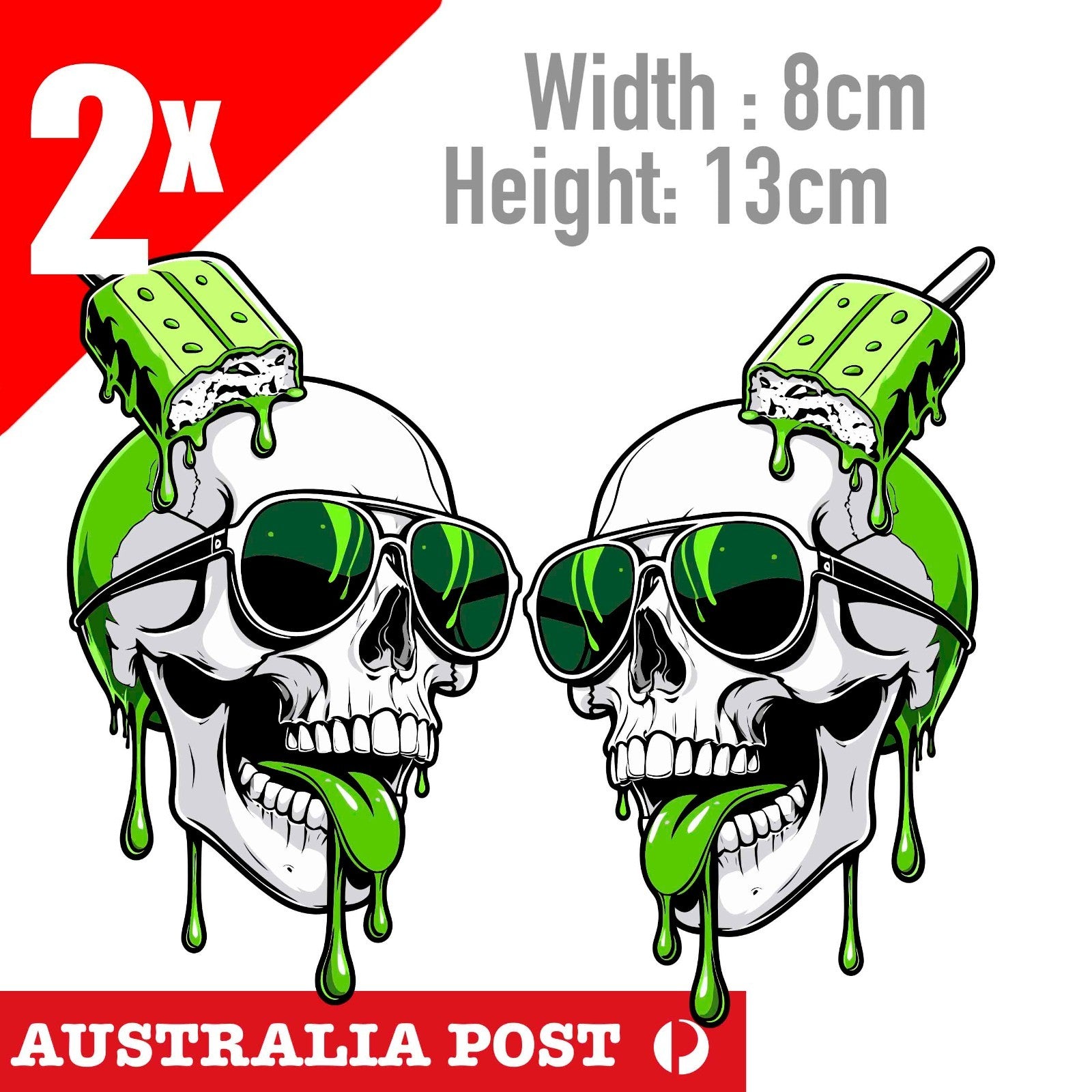 TOXIC Skull Head DECAL STICKER Motorcycle, Helmet MotoGp Skull