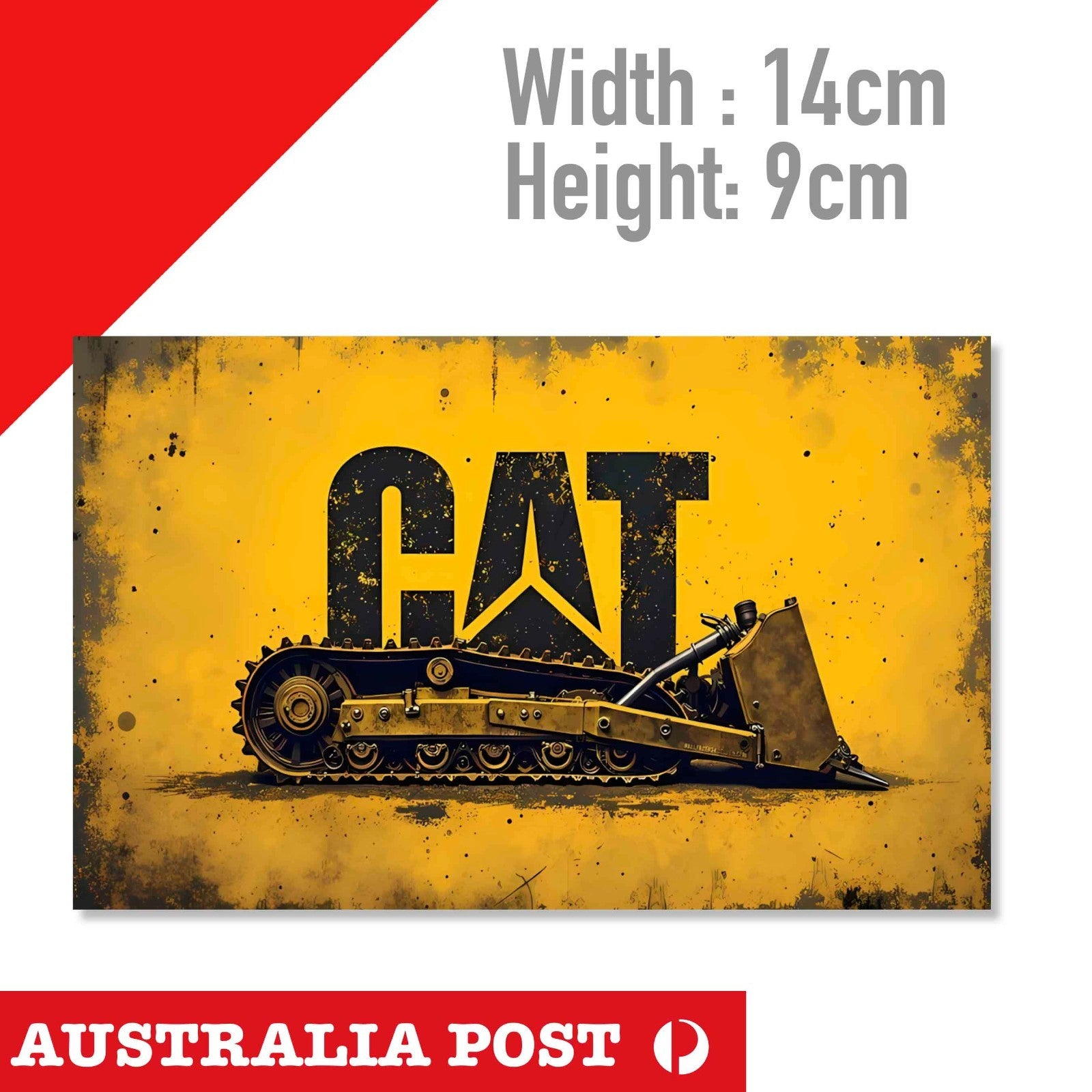 Caterpillar LOGO Rusted Damage Style Logo Sticker