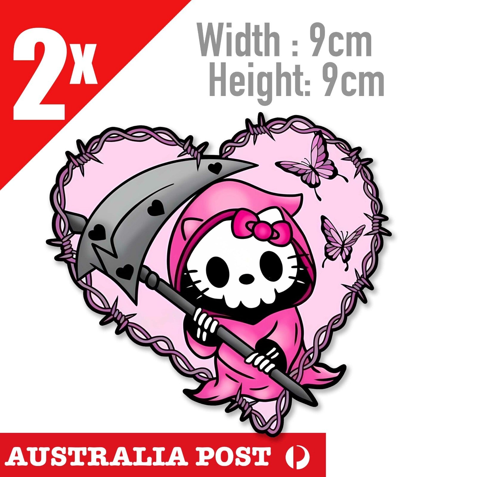 Hello Kitty Love  Funny, Funny Ripper  Sticker