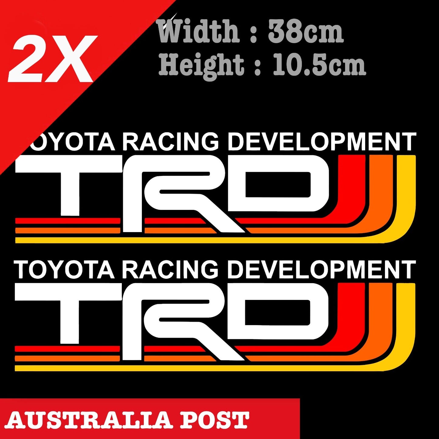 Toyota TRD Vintage Logo x-large Decal  Stickers