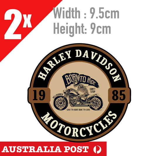 HARLEY Davidson Logo Skull Rider  Born To Ride Flag, Fuel Tank Logo Sticker