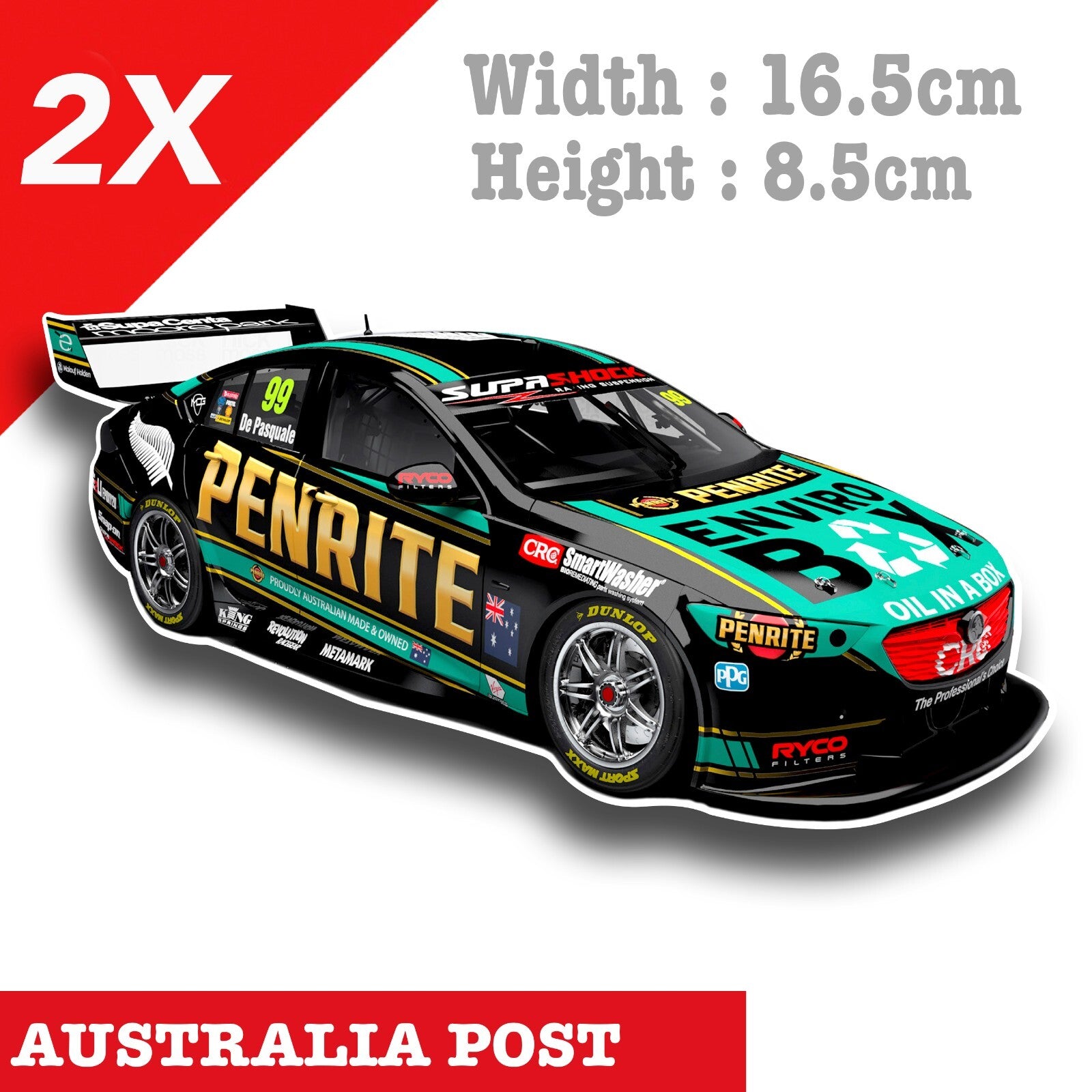 PENRITE Holden Commodore Supercar V8 , Penrite Logo Vinyl Sticker ...