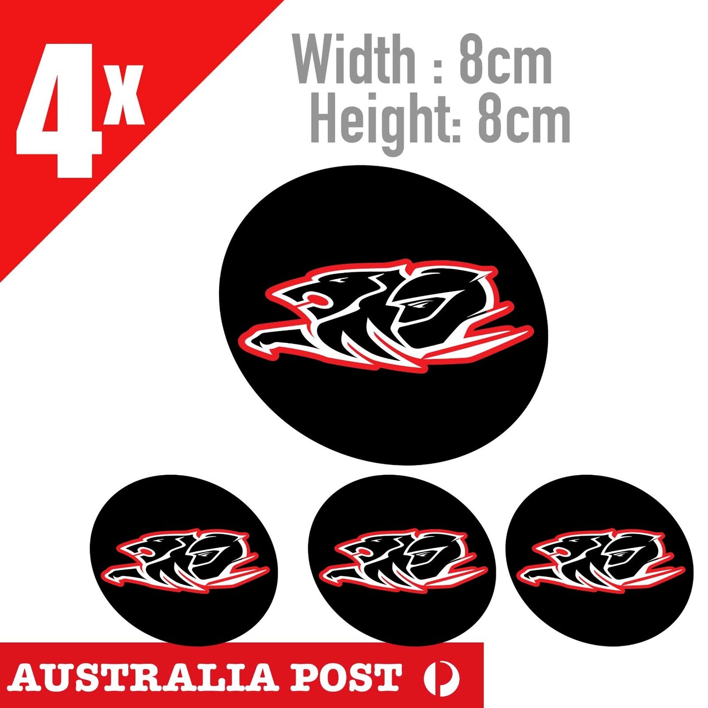HOLDEN Racing Team Round Logo With Wings, Holden R.I.P, Holden Commodore Sticker