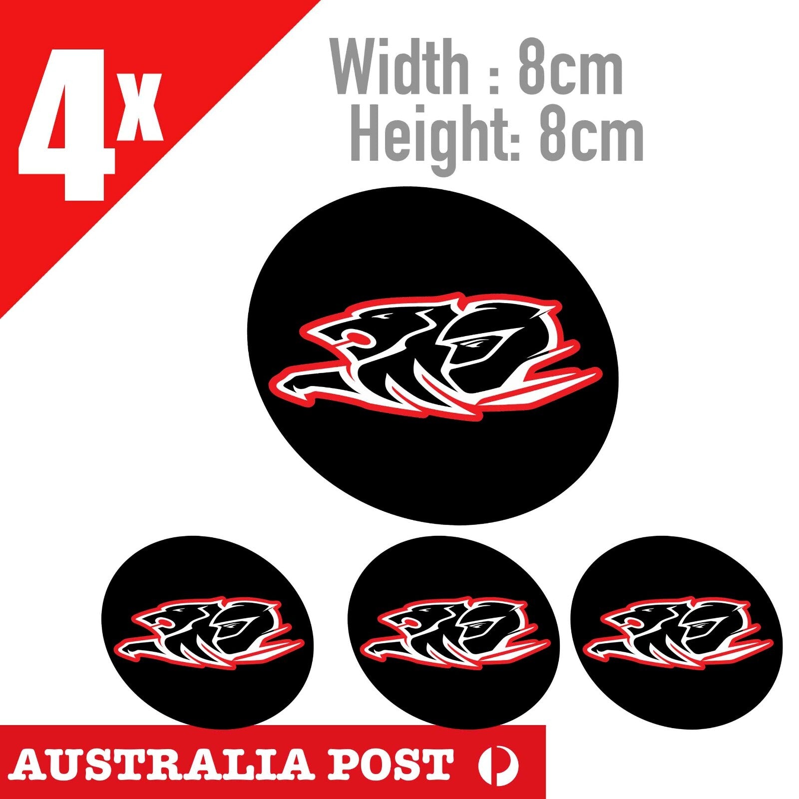 HOLDEN Racing Team Round Logo With Wings, Holden R.I.P, Holden Commodore Sticker