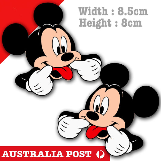 Mickey Mouse Funny Sticking Tongue Out  Sticker