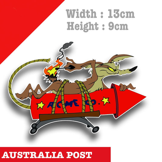 Road Runner Wile E. Coyote funny Laptop , Car  Decal Sticker 