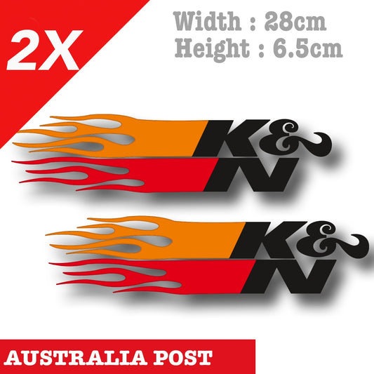 K&N KN K and N Flame Large Laptop , Car  Decal Sticker