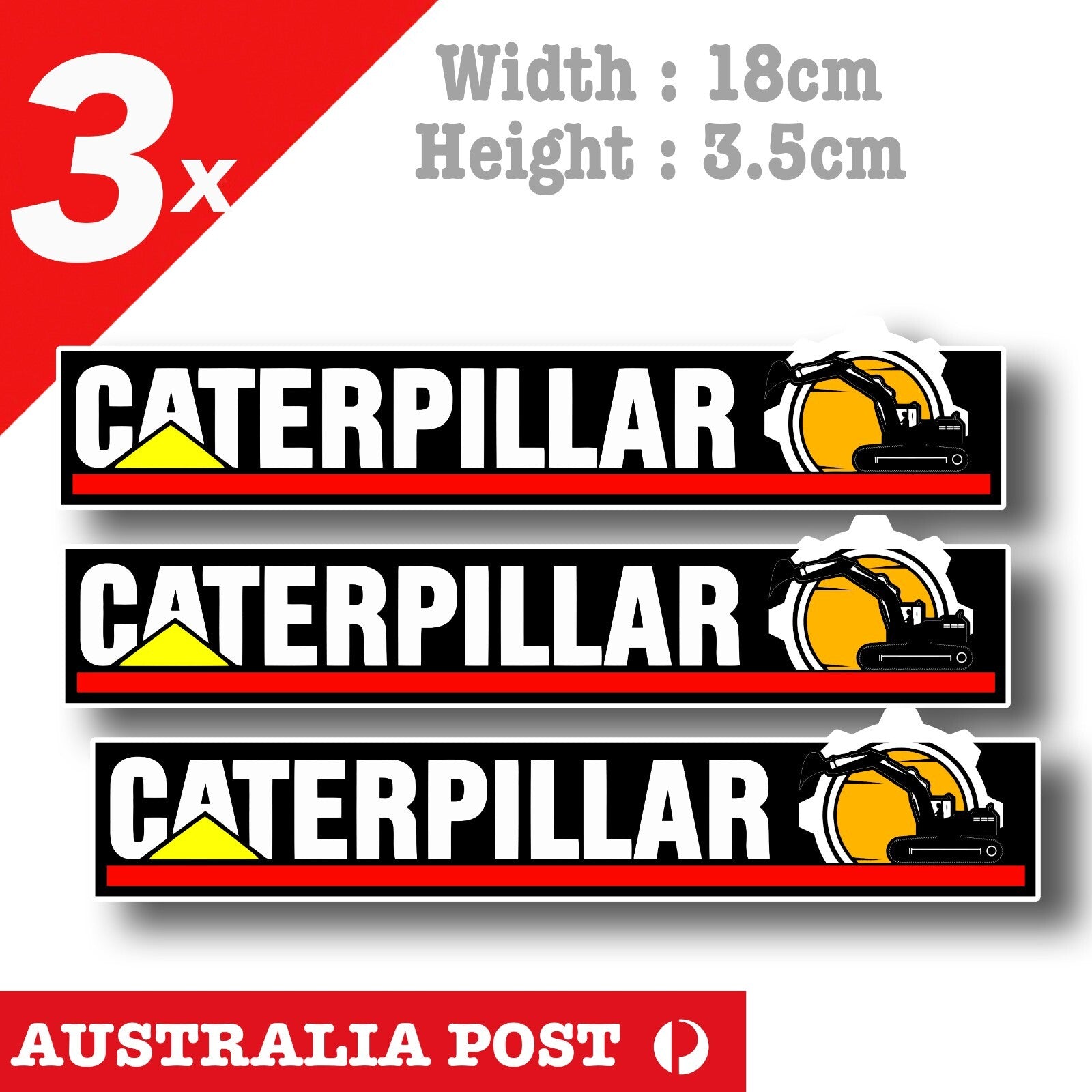 CATERPILLAR  Diesel Bulldozer Logo Banner Decal, Mining Machinery  Stickers