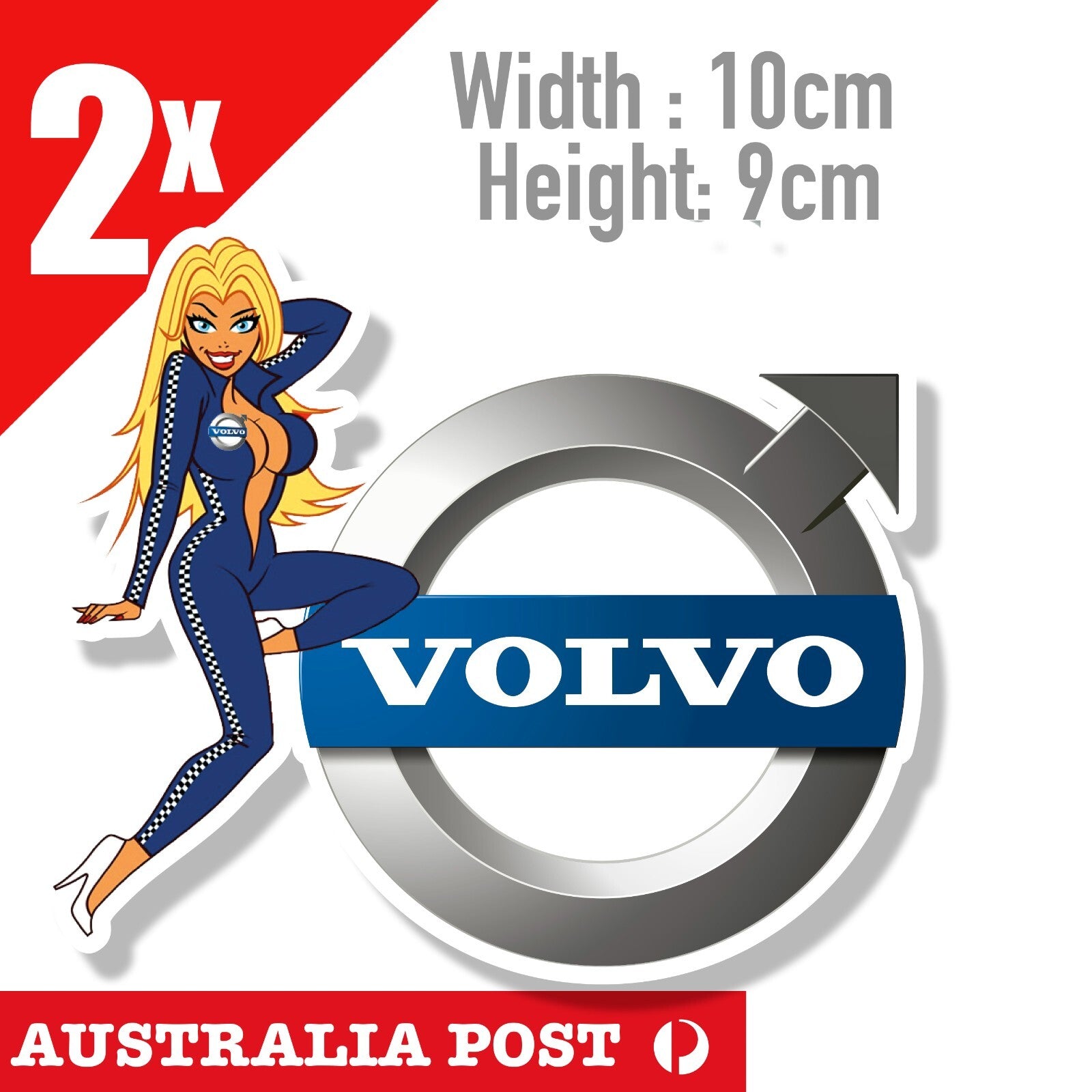 VOLVO Pin Up Girl Logo , Car  Decal Sticker