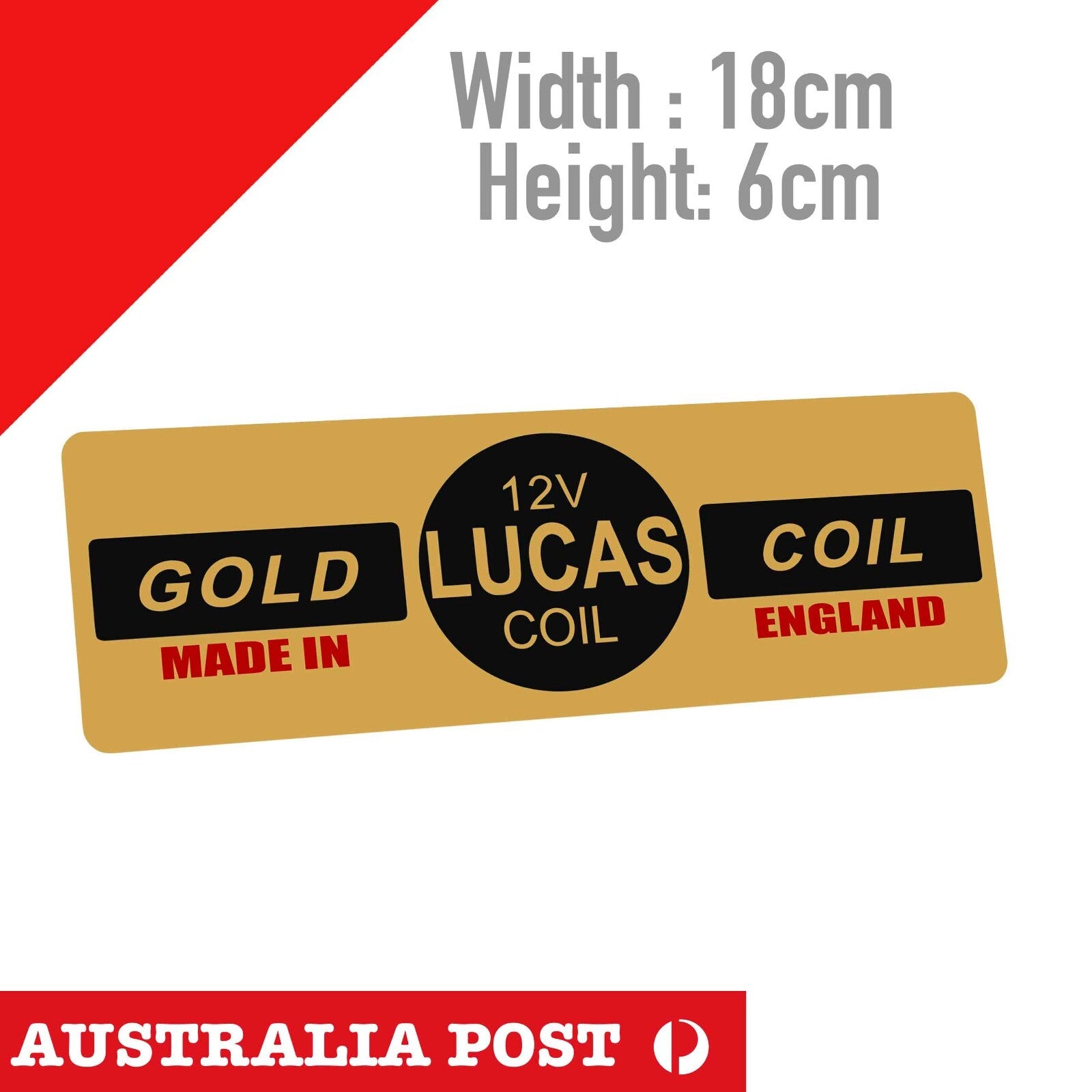Holden Lucas Coil Gold Banner , Cars Vans Stickers