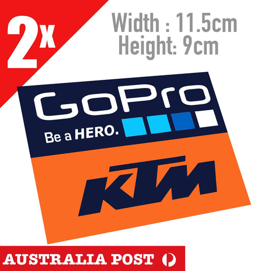 KTM Racing, GoPro , Be a HERO  RACING Logo  Stickers