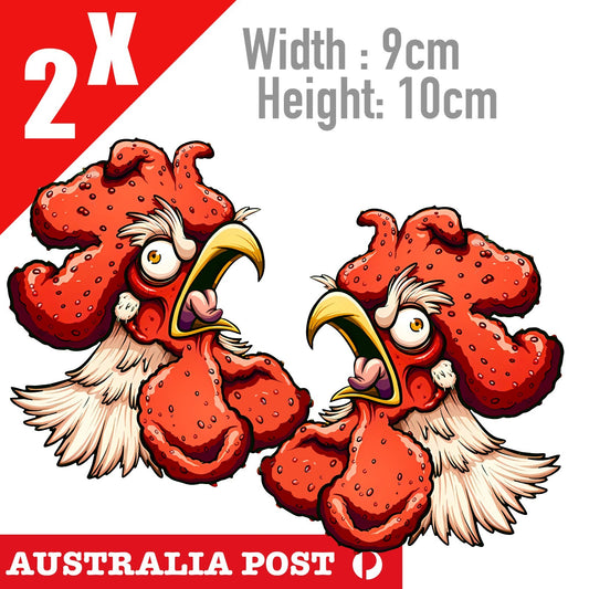 Angry Rooster Head, farm animal , Hen, Chicken, Animal Stickers