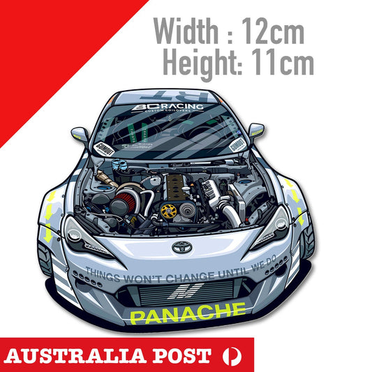 Toyota 86 GT Racing Tuned JDM Laptop , Car  Sticker