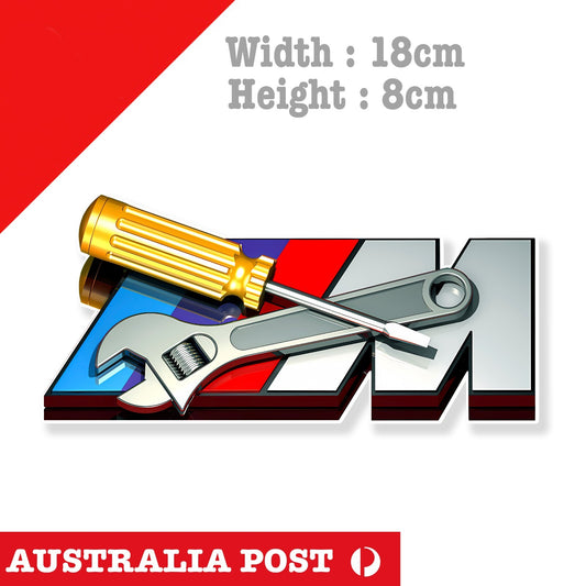 BMW M3 badge M Performance  Mechanic , Car, Laptop, Toolbox, Race Car Sticker