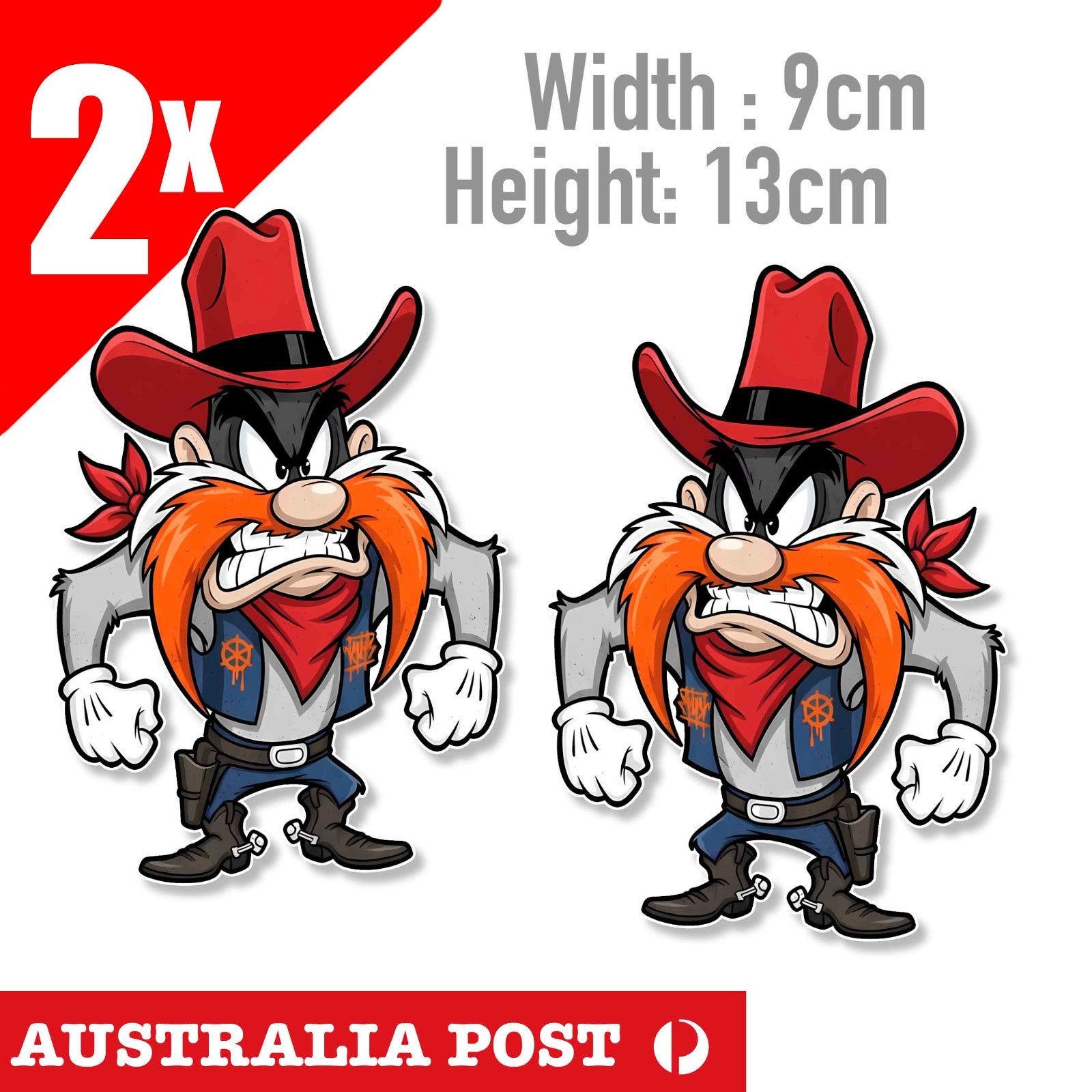 Yosemite Sam Angry Cowboy  Funny Looney Tune cowboy  Angry Sticker