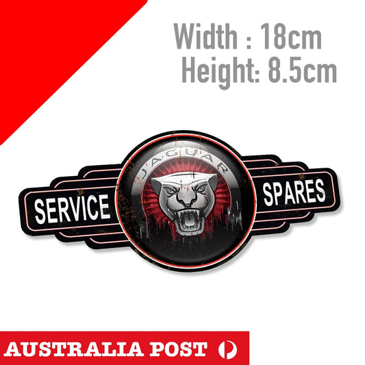 Jaguar Round  Service and Spare Damage Style Sign Sticker