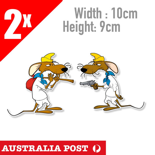 Slowpoke Rodriguez with Gun Funny Cartoon Stickers