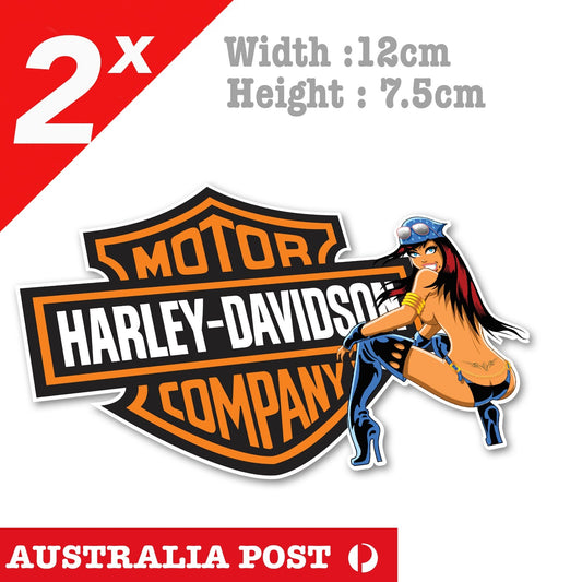 Harley Davidson Motorcycle Logo Sexy Girl,Laptop, Car, Motorcycle Stickers