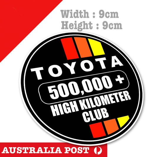 Toyota 500,000 High KILOMETER Club, High Kilometer , 4WD, 4X4, Off Road Sticker