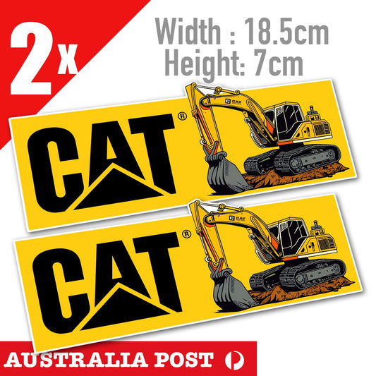 Caterpillar EXCAVATOR Banner, DIESEL POWER Caterpillar Stickers