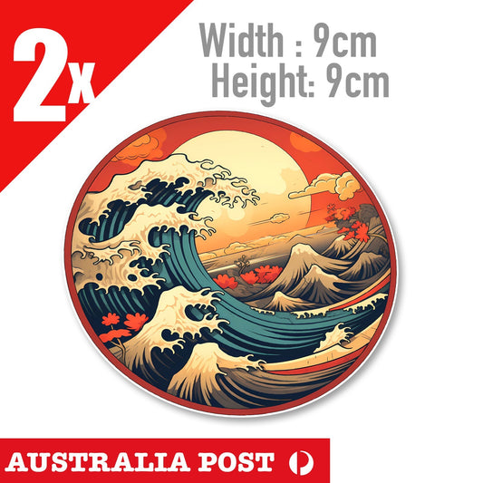 The Great Wave of Kanagawa JDM Large Osaka Japan Vinyl Stickers
