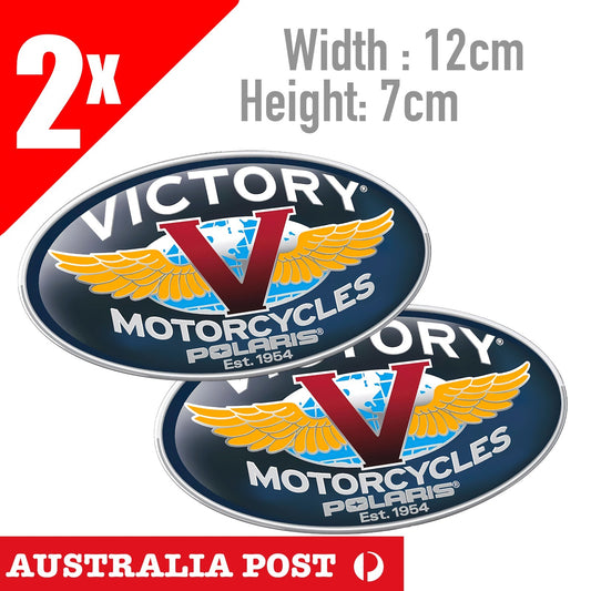 VICTORY MOTORCYCLES Logo POLARIS 1954 ,  Fuel Tank,Helmet Round  Sticker