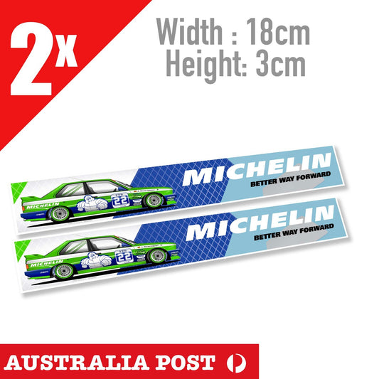 BMW E30 M3 Michelin, BMW Motorsport MPower Logo, BMW Banner Sticker
