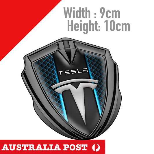 TESLA Logo Badge , TESLA EV Dark LOGO Sticker