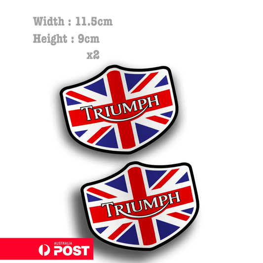 Triumph Motorcycle British Flag Logo ,Motorcycle Helmet Sticker 