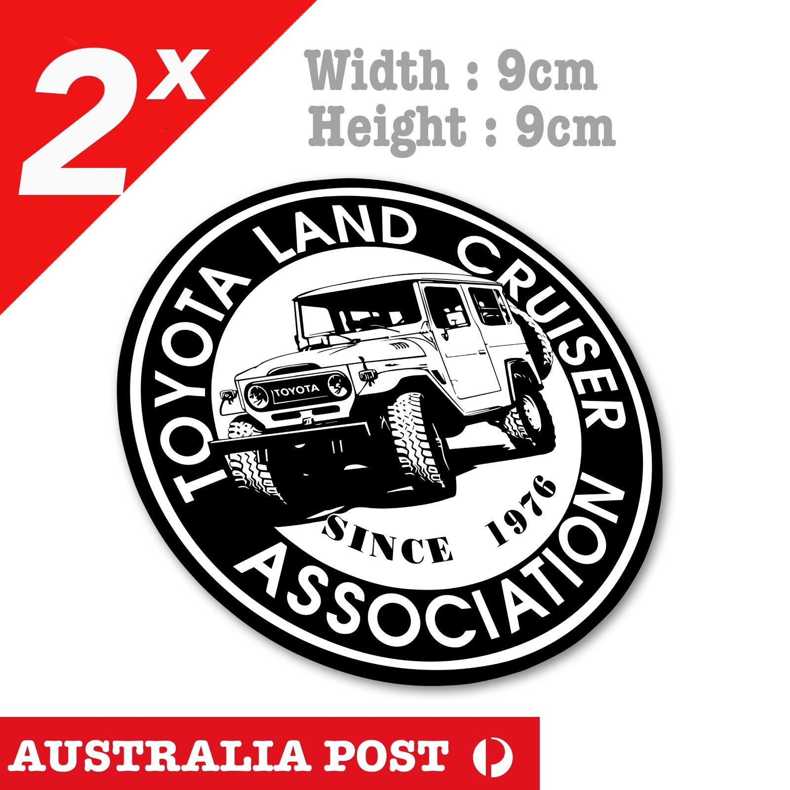 TOYOTA Land Cruiser  1984 Toyota LandCruiser FJ45 Round Badge Sticker