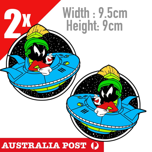 Marvin The Martian Space Ship Funny Cartoon Stickers
