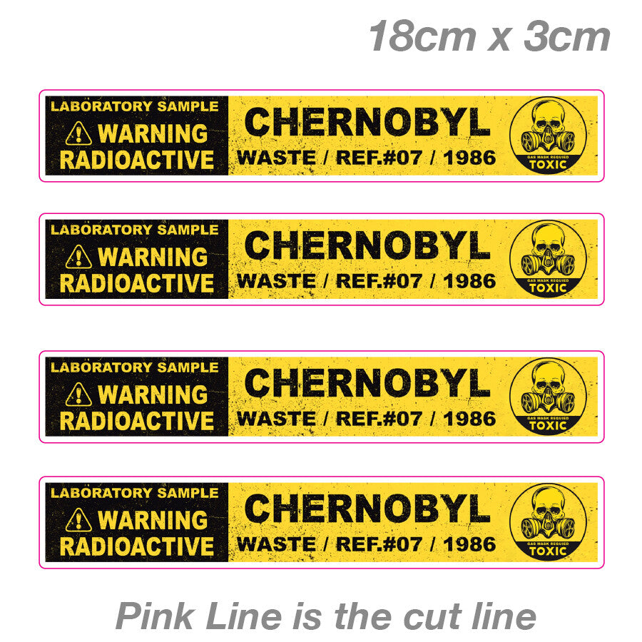Chernobyl Radioactive Warning Slap Toxic Mask  , Car  Vinyl  Sticker 