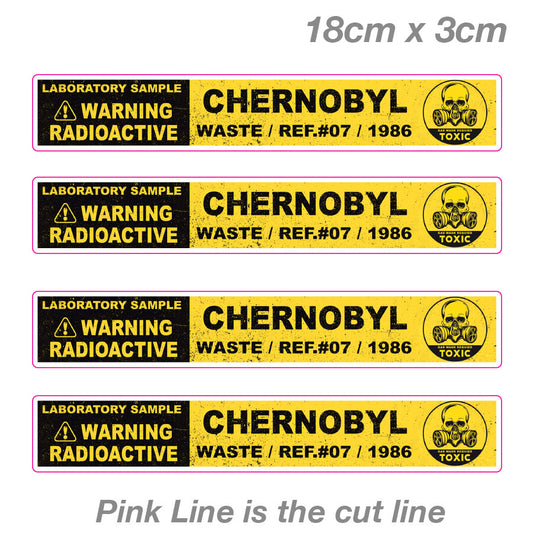 Chernobyl Radioactive Warning Slap Toxic Mask  , Car  Vinyl  Sticker 