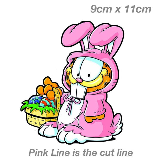 Garfield Easter Bunny Funny Laptop , Car  Vinyl  Sticker 