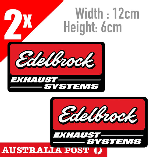 EDELBROCK Exhaust Systems, BEER FRIDGE TOOLBOX MANCAVE HOT ROD RAT ROD Stickers