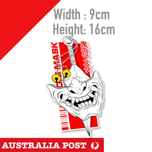 Oni Mask 開運 JDM  Japan Oni Mask  Laptop , Car  Sticker