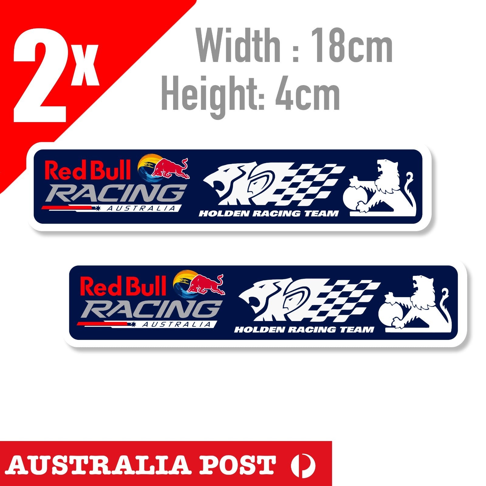 Holden Old Logo Red Bull Racing Australia Vinyl  Sticker 