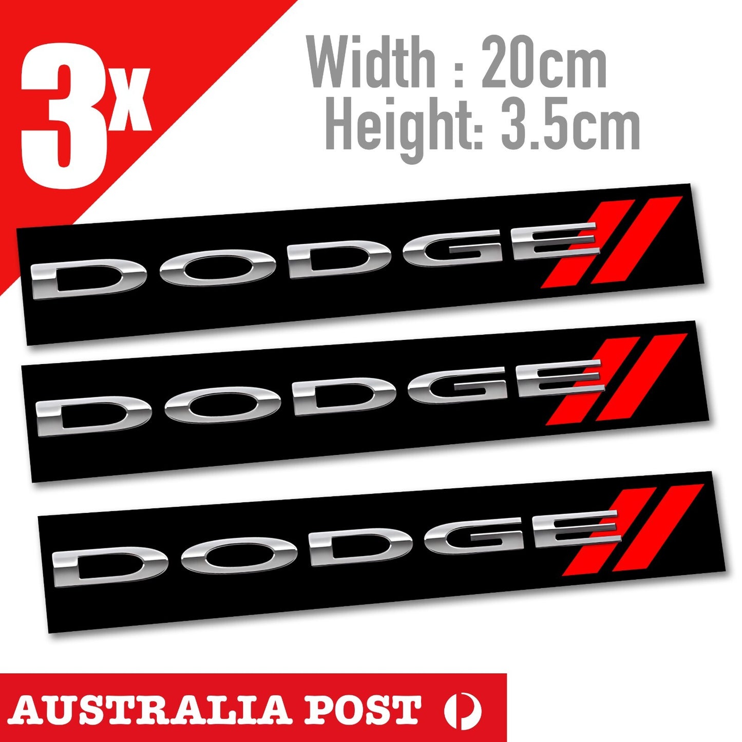 DODGE Banner , DODGE Logo x3 Sticker
