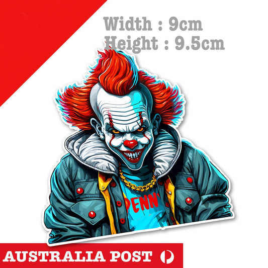 Penny Wise IT , MONSTER Clown  Funny Decal  Sticker