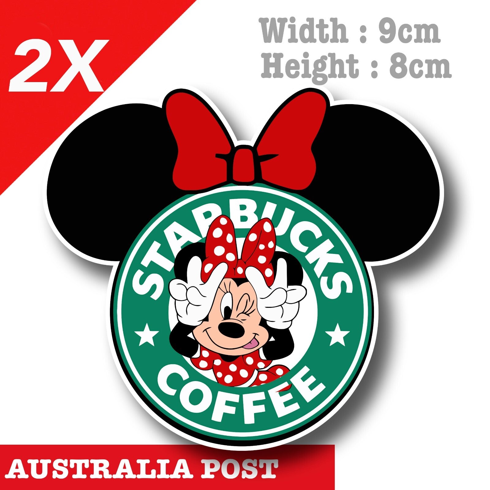Minnie Mouse Peace , Star Bucks Logo Funny, Star Bucks Logo  Sticker