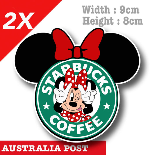 Minnie Mouse Peace , Star Bucks Logo Funny, Star Bucks Logo  Sticker