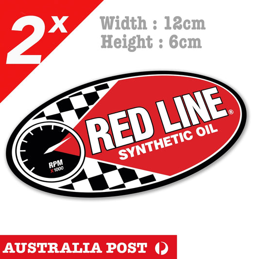 RED LINE SYNTHETIC OIL Logo Stickers