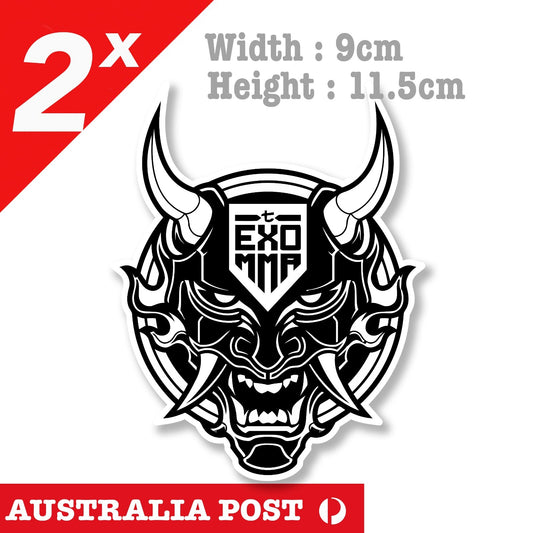 Oni Mask Japan Night RAID Mask JDM Car Vinyl  Stickers