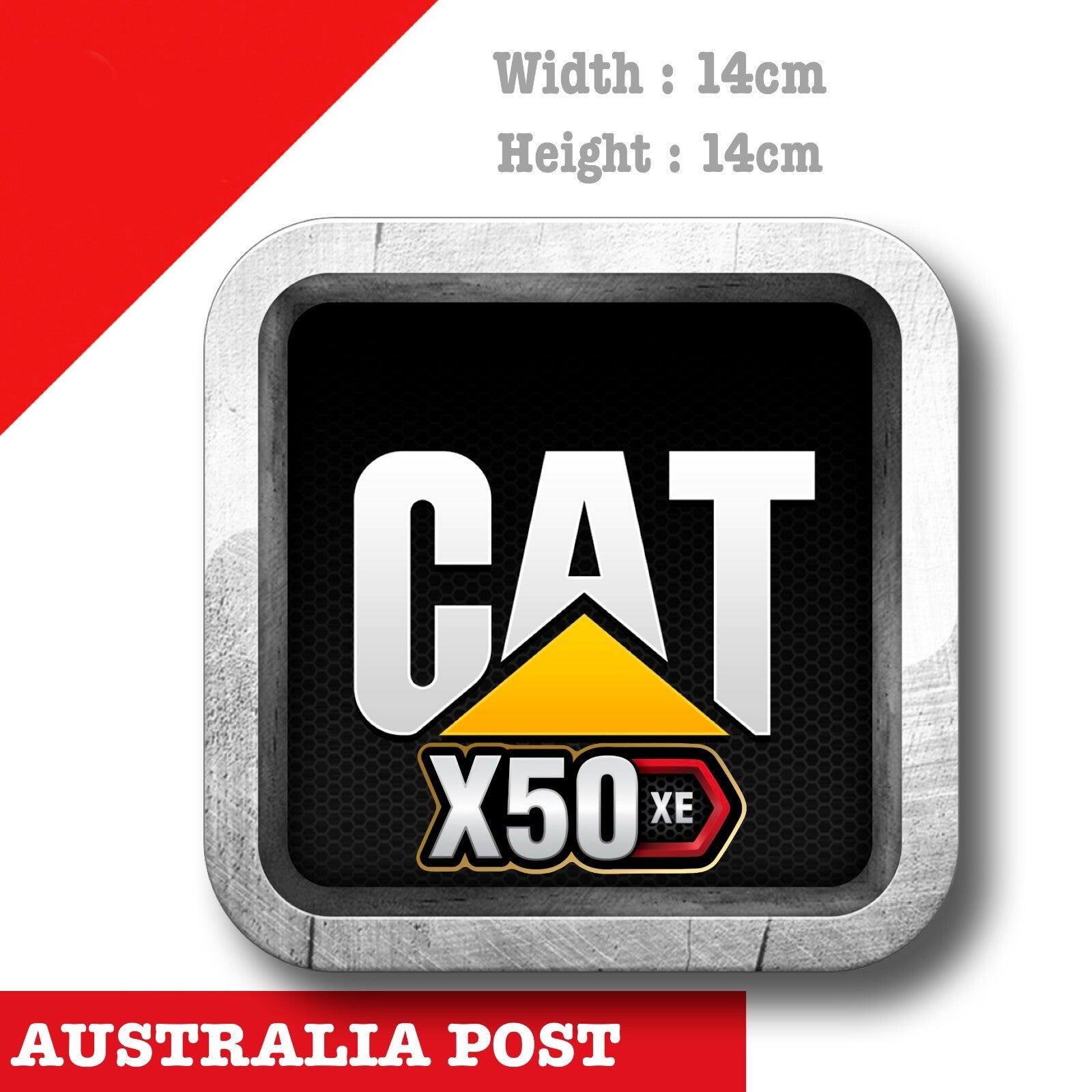 Caterpillar Block Diesel X50 XE Logo , Caterpillar Diesel Logo Large Sticker