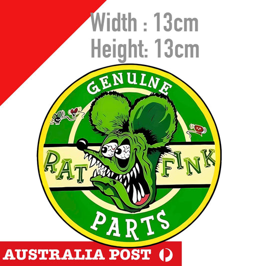 Rat Fink Parts Round Stickers Tank Motorbike  Toolbox,  Helmet Sticker