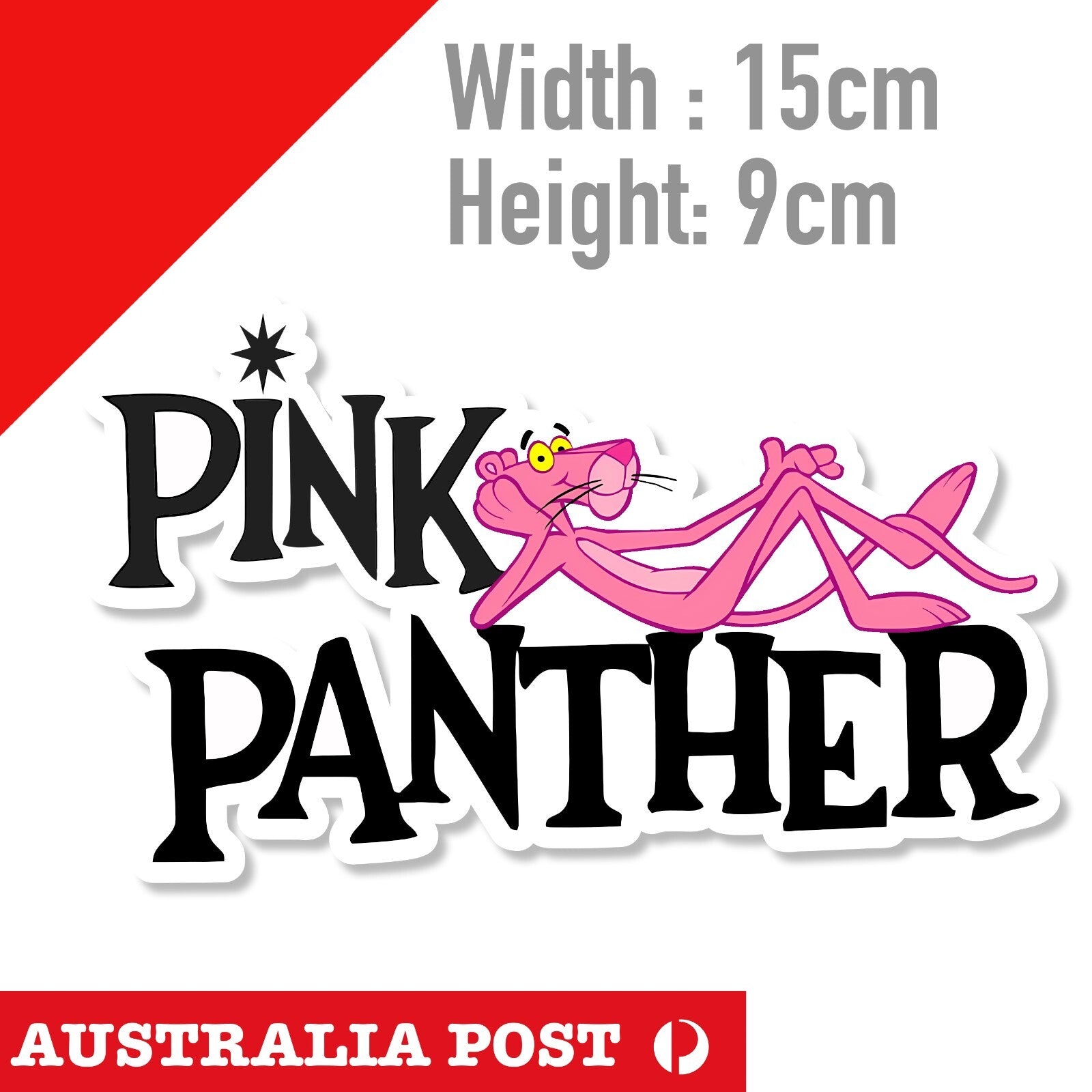 Pink Panther Logo Cartoon Vintage  Sticker