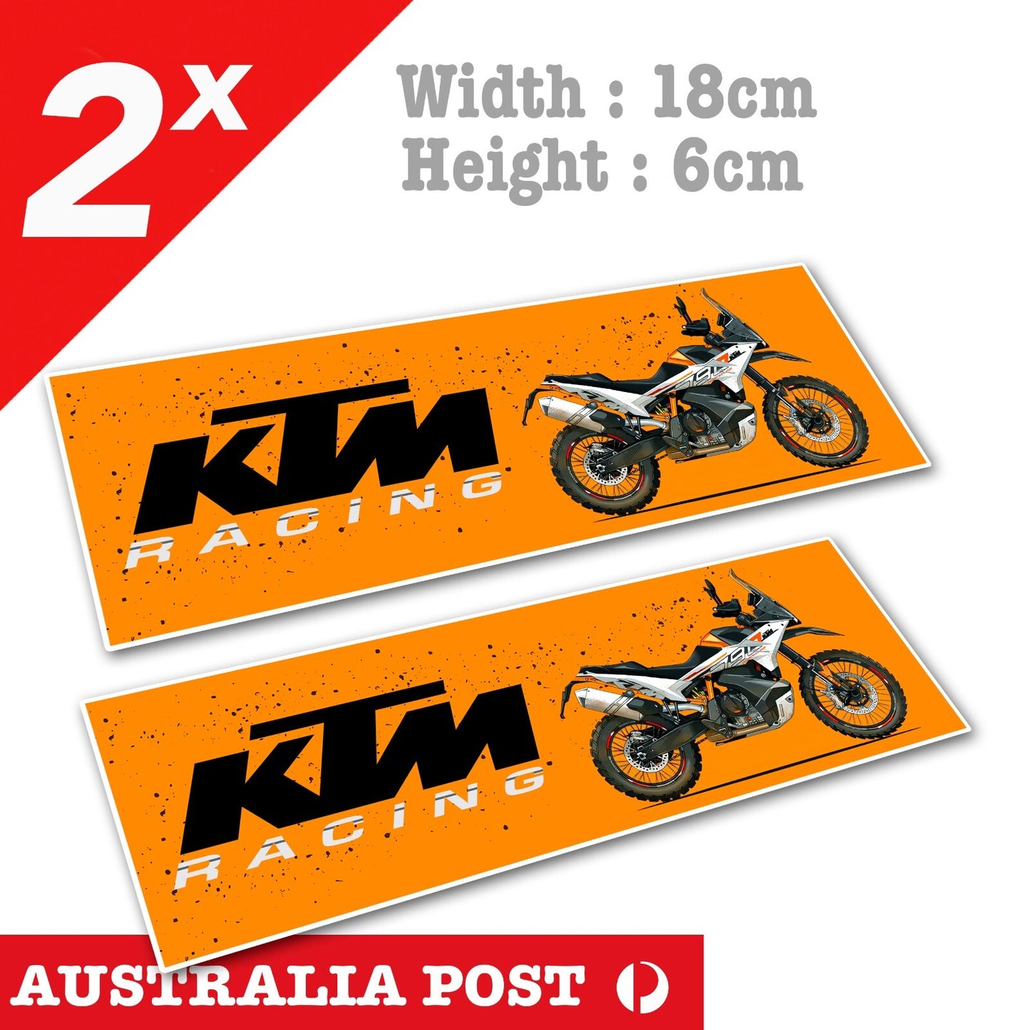 KTM Racing Dirt Bike Racing, MotoGP, Truck, Ute, Laptop Sticker Banner