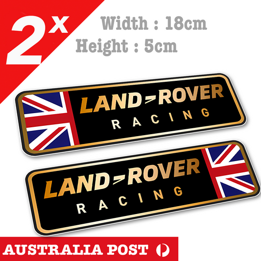 Land Rover  British Flag Racing, Made In Britain, Land Rover Logo Sticker